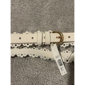 NWT Ann Taylor cut out scalloped white belt, Small $55